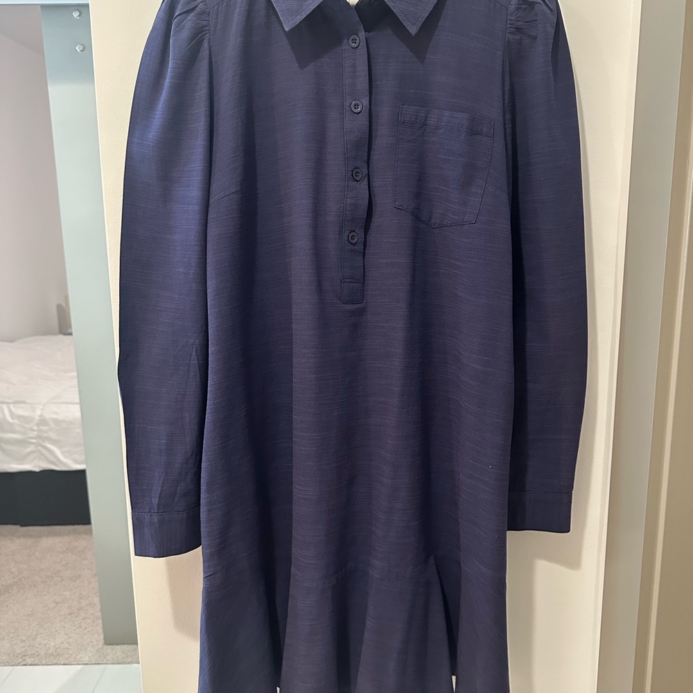 Women's Long Sleeve Navy Dress